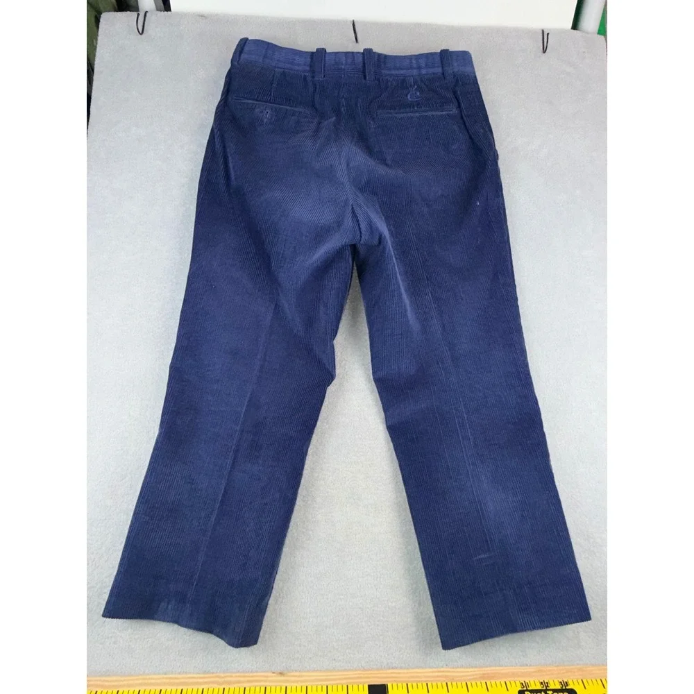 Elevee Golf Mens Blue Corduroy Pants Trousers Size‎ 34 x 25 Wide Wale Fancy